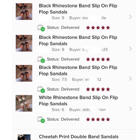 Black Rhinestone Band Slip On Flip Flop Sandals - Picture 8 of 9